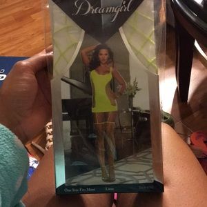 Lime green garter dress